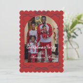 Modern Merry Christmas Party Invitation Einladung (Stehend Vorderseite)