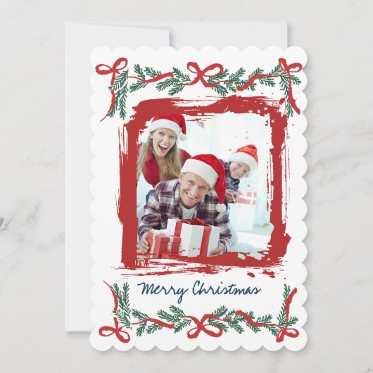 Modern Merry Christmas Party Invitation Einladung (Vorderseite)