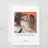 Modern Merry Christmas Photo Card Feiertagskarte (Rückseite)