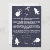 Modern merry Christmas presents blue fun 4 photos Feiertagskarte (Rückseite)