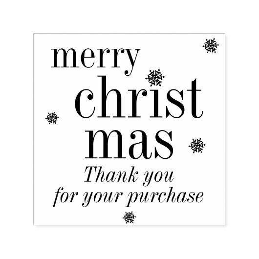 Modern Merry Christmas purchase note Permastempel (Design)