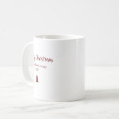 Modern Merry Christmas Simple Evergreen Tree Kaffeetasse (Vorderseite Links)