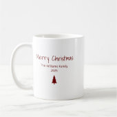 Modern Merry Christmas Simple Evergreen Tree Kaffeetasse (Links)