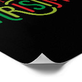 Modern Merry Christmas Tree Red Green  Poster (Ecke)