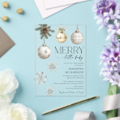 Modern merry little baby shower gender neutral acryleinladungen (In Situ (Hochzeit))
