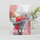 Modern Merryoverlay Holiday | Foto Card Feiertagskarte (Stehend Vorderseite)