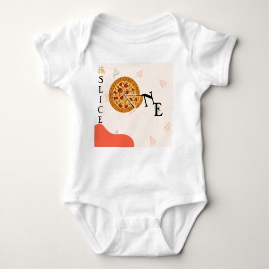 Modern Messy Slice Baby Slice Pizza T - Shirt (Vorderseite)