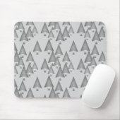 Modern metallic Christmas trees - silver grey Mousepad (Mit Mouse)