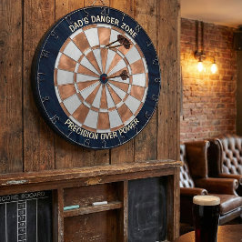 Modern Metallic Copper & Navy Blue Custom Dartscheibe