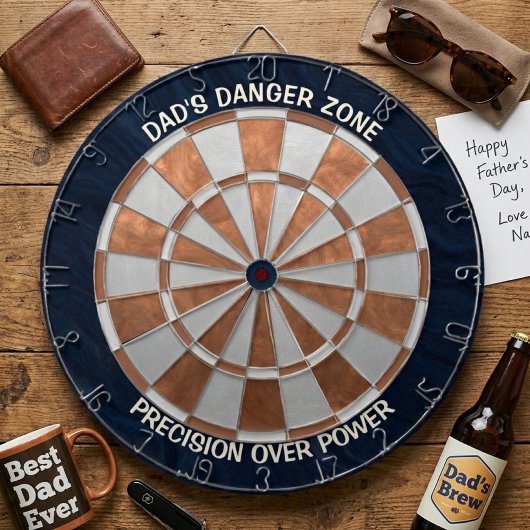 Modern Metallic Copper & Navy Blue Custom Dartscheibe