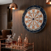 Modern Metallic Copper & Navy Blue Custom Dartscheibe