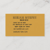Modern metallic gold circle shape faux monogram visitenkarte (Rückseite)