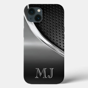 Modern Metallic Look Monogrammed iPhone Hülle