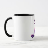 Modern Metallic Rosemaling Letter A, Pink/Purple Tasse (Links)