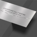 Modern Metallic Silver Brushed Aluminum Look Visitenkarte<br><div class="desc">Simple,  elegant metallic silver background design,  brushed aluminum look custom business cards. This is an image and not real metal or metallic finish. Fully customizable. If you need any assistance customizing any of my designs,  message me on Zazzle—free text formatting with live help is available by request.</div>
