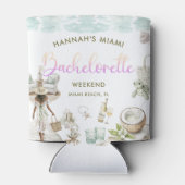 Modern Miami Beach Bachelorette Weekend Dosenkühler (Rückseite)