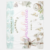 Modern Miami Beach Bachelorette Weekend Fleecedecke (Vorderseite)