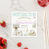 Modern Miami Beach Bachelorette Weekend Serviette (Beispiel)