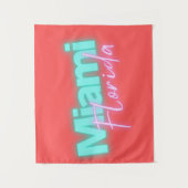 Modern Miami Neon Lights Wandteppich (Vorderseite)