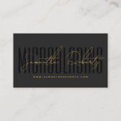 Modern microblading typography script gray black visitenkarte (Vorderseite)