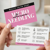 Modern Microneedling Aftercare Instructions Card Visitenkarte