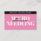 Modern Microneedling Aftercare Instructions Card Visitenkarte (Vorderseite)