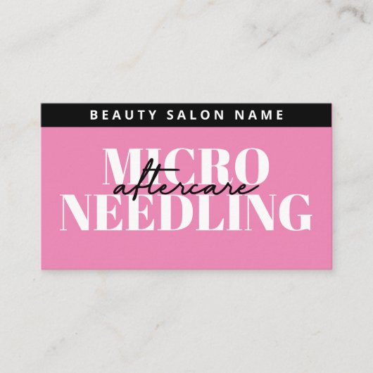 Modern Microneedling Aftercare Instructions Card Visitenkarte (Vorderseite)