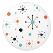 Modern Mid Century Retro Atomic Abstract Keramikknauf (Vorderseite)
