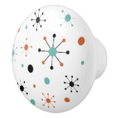 Modern Mid Century Retro Atomic Abstract Keramikknauf (Rechts)