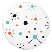 Modern Mid Century Retro Atomic Abstract Keramikknauf (Vorderseite)
