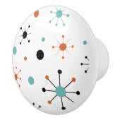 Modern Mid Century Retro Atomic Abstract Keramikknauf (Rechts)