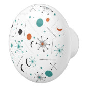 Modern Mid Century Retro Atomic Abstract Keramikknauf (Rechts)