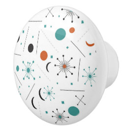 Modern Mid Century Retro Atomic Abstract Keramikknauf