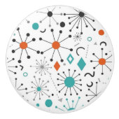 Modern Mid Century Retro Atomic Abstract Keramikknauf (Vorderseite)