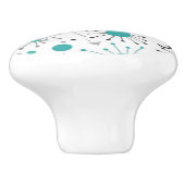 Modern Mid Century Retro Atomic Abstract Keramikknauf (Seitenansicht)