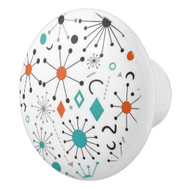 Modern Mid Century Retro Atomic Abstract Keramikknauf