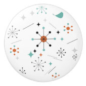 Modern Mid Century Retro Atomic Abstract Keramikknauf (Vorderseite)