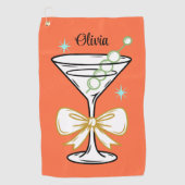 Modern Mid Century Trendy Chic Golfer Golfhandtuch (Vorderseite)