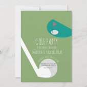 Modern Minature Golf Ball Court Birthday Party Einladung (Vorderseite)
