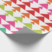 Modern Mini Christmas Trees Geometrisches Muster Geschenkpapier (Ecke)