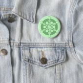 Modern Mini Green Christmas Snowflake Button (Beispiel)