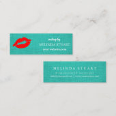 Modern Mini Makeup Künstler Rote Lippen Mini Visitenkarte (Vorne/Hinten)