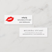 Modern Mini Makeup Künstler Rote Lippen Visitenkarte (Vorne/Hinten)