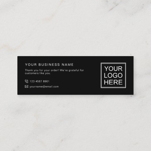  Modern Mini Packaging Inserts For Online Shops Visitenkarte (Rückseite)