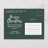 Modern minimal 1 Foto grün Drehbuch Weihnachten Ho (Rückseite)