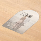 Modern, minimal, 1 Foto, Hochzeit Acryleinladungen (Ablage )