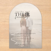 Modern, minimal, 1 Foto, Hochzeit Acryleinladungen (Vorderseite)