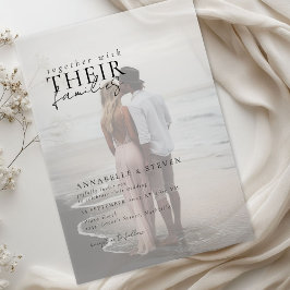 Modern, minimal, 1 Foto, Hochzeit Acryleinladungen