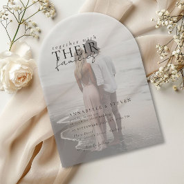 Modern, minimal, 1 Foto, Hochzeit Acryleinladungen