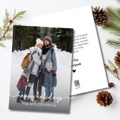 Modern Minimal 1 Foto Weihnachten Elegante Schrift